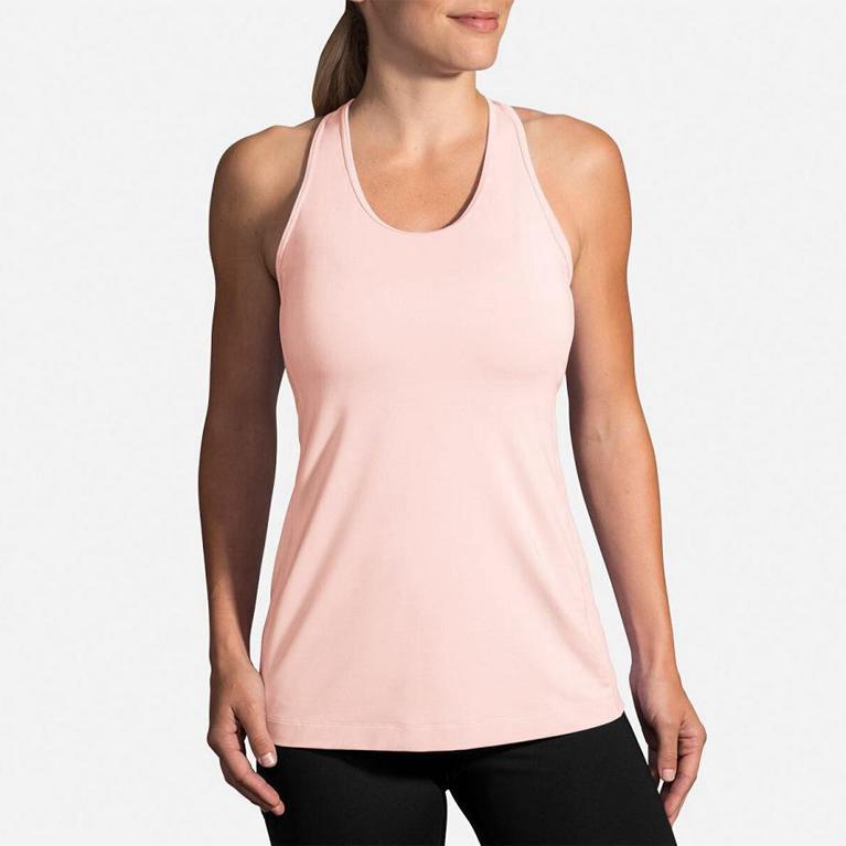 Brooks Pick-Up Running Tank Top - Women's - Pink (54120-BLHT)